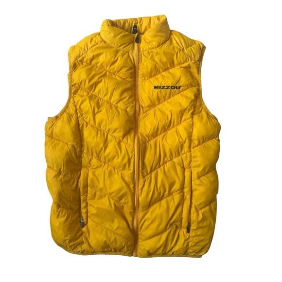 GIII Sports by Carl Banks Women's Yellow Puffer Vest Mizzou Tigers Large 16-18‎ - Picture 1 of 7